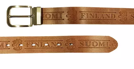 Nahkavy=C3=B6 FinnA Collection Ruskea - Vyöt ja Olkaimet - 0064300111408-90 - 2