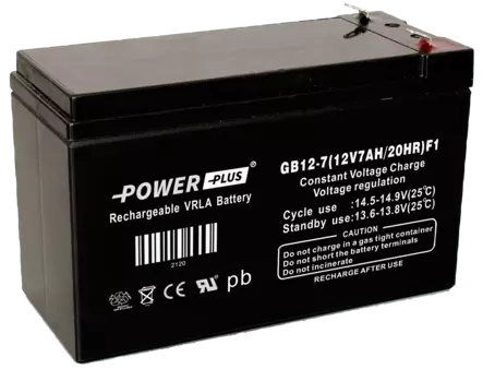 Power Plus Huoltovapaa AGM-akku 12V 7Ah - Akut - 2120 - 1
