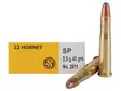 Sellier & Bellot .22 Hornet 2,9g SP - Kiväärin patruunat - 8590690330010 - 1