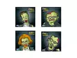 Zombie-maalitaulut 14x14cm - Maalitaulut - 5707843061360 - 1