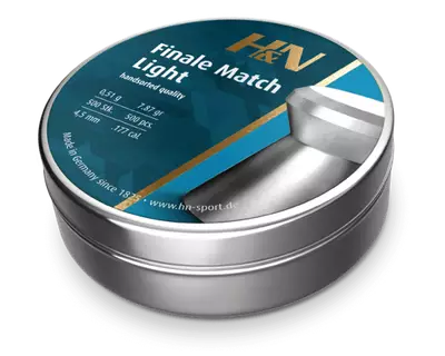 H&N Finale Match Light 0,51g 4,50mm - Ilma-aseiden Luodit 4,5 mm - 4047058019260 - 1