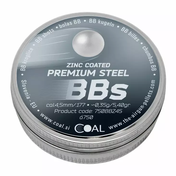 Coal Premium Steel BB 4,50mm 0,35g - Ilma-aseiden Luodit 4,5 mm - 166810 - 1