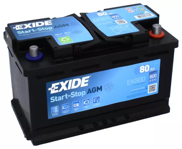 Exide AGM EK800 12V 80Ah - Exide akut - EK800 - 2