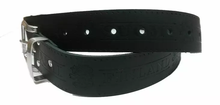 Farkkuvyö Suomi 37mm aitoa nahkaa - Vyöt ja Olkaimet - farkkuvyo417M-90 - 1