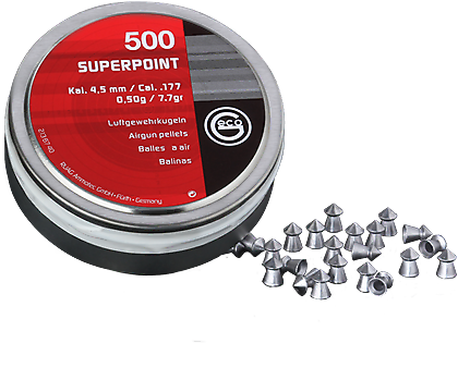 Geco Superpoint 4,50mm 0,50g - Ilma-aseiden Luodit 4,5 mm - 4000294136740 - 1