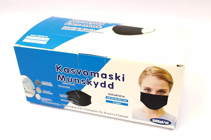 Kasvomaski Musta 50 kpl - Kasvosuojat ja suojamaskit - 6426600341710 - 1