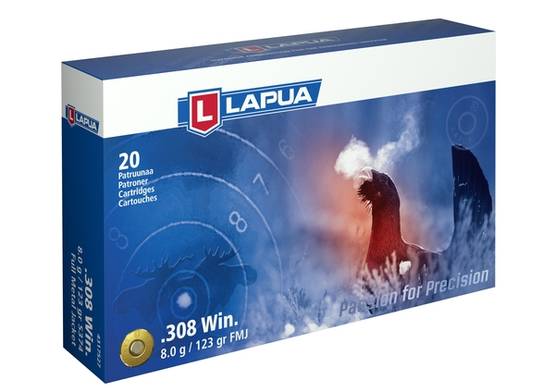Lapua FMJ .308win 8g - Kiväärin patruunat - 6418267101660 - 1