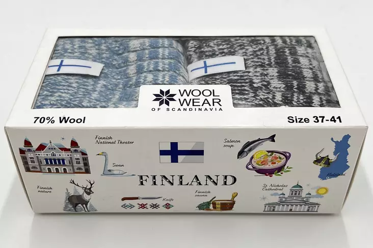 Suomi villasukat (37-41) lahjapakkaus / 2 paria - Sukat - 7350111120320 - 1