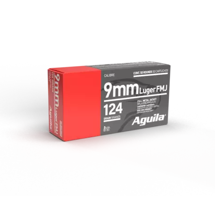 Aguila 9mm Luger FMJ 8g - Pistoolin ja revolverin patruunat - 640420003061 - 1