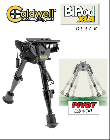 Caldwell XLA BiPod Black, puolimatala ammuntatuki, 23 - 33cm säädettävä korkeus ja kallistus - Bipodit - 40-031 - 1