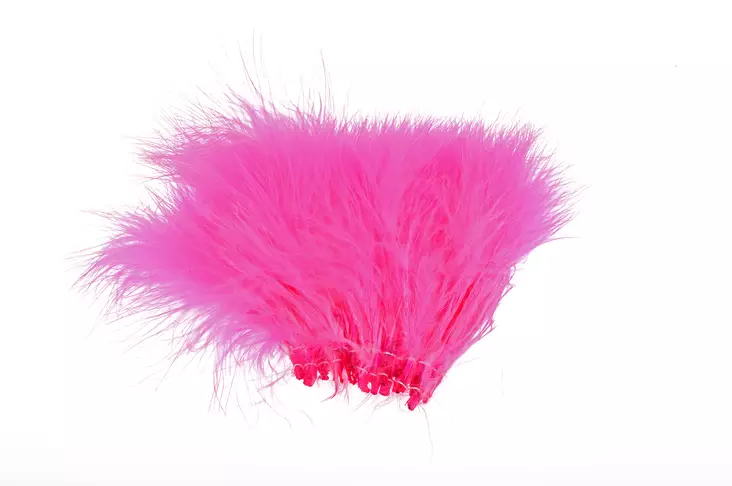 Eumer Marabou fluori-Pinkki niputettu - Sulat, höyhenet, päät, pyrstöt - 6430030456371 - 1