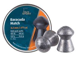 H&N Baracuda Match 4,52mm 0,69g - Ilma-aseiden Luodit 4,5 mm - 4047058019611 - 2