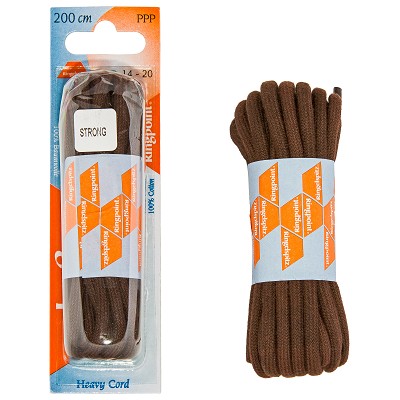 Kengännauhat Ringpoint 200cm Ruskea, pyöreä paksu - Kengännauhat - 4003269770321 - 1