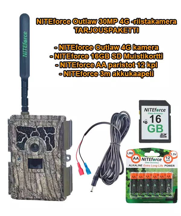 P1 NITEforce Outlaw 30MP 4G Tarjouspaketti riistakamera - Lähettävät Riistakamerat - 6430061581806TP1 - 1