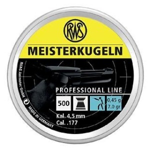 RWS Meisterkugeln 4,50mm 0,45g 7,0gr - Ilma-aseiden Luodit 4,5 mm - 4000294154461 - 1