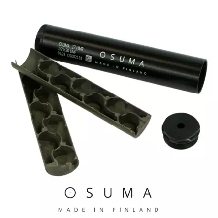 Kotimainen ja purettava .17 hmr äänenvaimennin Osuma - Äänenvaimentimet - 6430068623332 - 2
