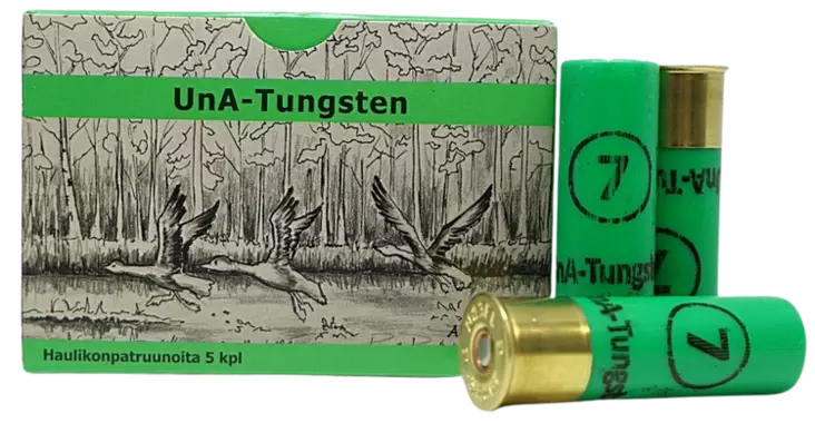 UnA Tungsten 16/70 26g no. 7 5 kpl - Korvaavat haulikon patruunat - 6430068624322 - 1