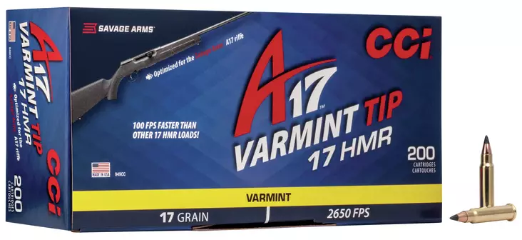 CCI A17 Varmint Tip .17 HMR 1,1g - Pienoiskiväärin patruunat - 604544610642 - 1