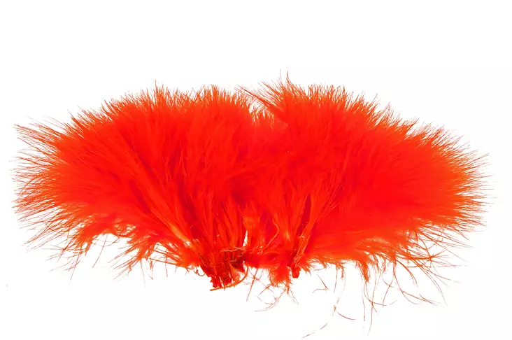 Eumer Marabou Hot Oranssi niputettu - Sulat, höyhenet, päät, pyrstöt - 6430030456432 - 1