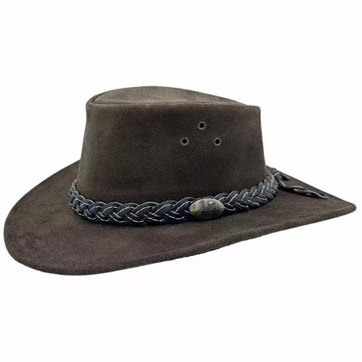 Jacaru Wallaroo Suede lierihattu, naudanmokkaa, ruskea - Hatut - 9331670001402 - 1