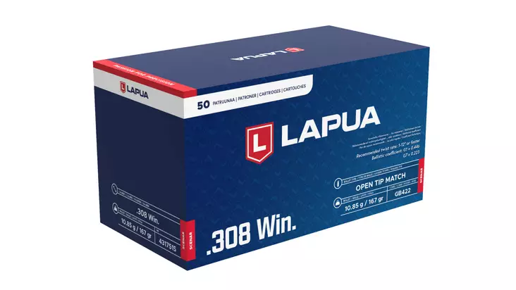 LAPUA Scenar .308 Win 10,85g patruuna - Kiväärin patruunat - 6418267101622 - 1