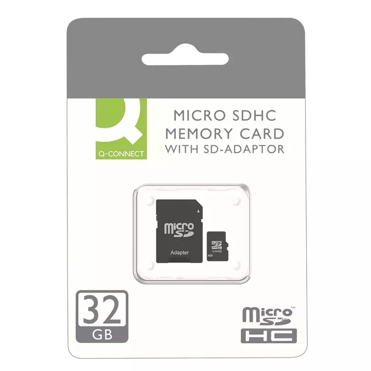 Muistikortti Q-Connect Micro SDHC, 32GB - Muistikortit - 5705831160132 - 1
