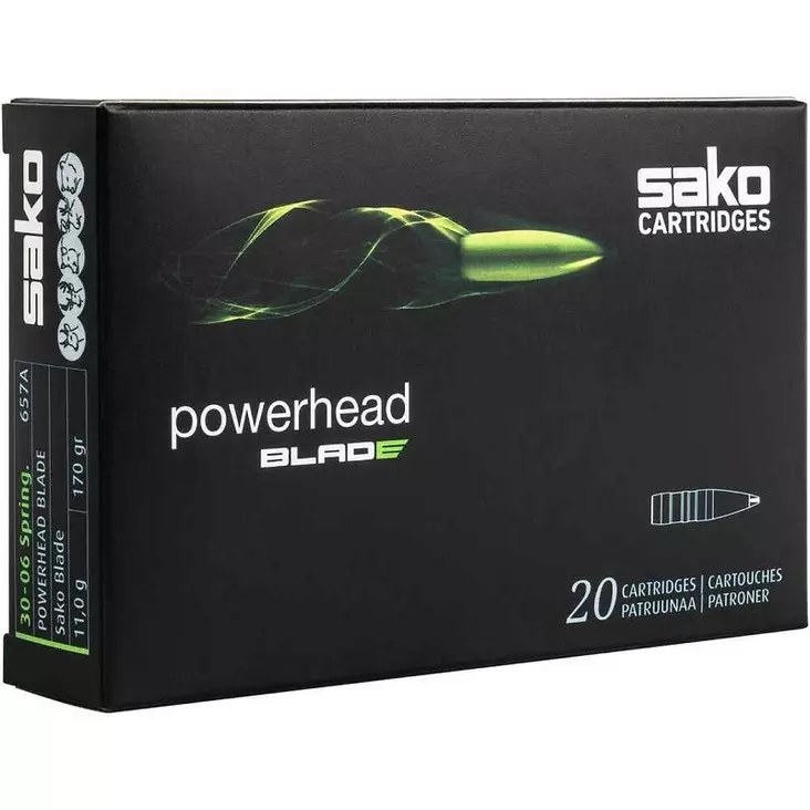 Sako Powerhead Blade .30-06Sprg 11g - Kiväärin patruunat - 6438053141762 - 1