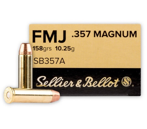 Sellier&Bellot .357 Magnum FMJ 10,25g - Pistoolin ja revolverin patruunat - 8590690311392 - 2