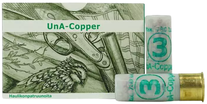 UnA Copper 16/70 28g no. 3 5 kpl - Korvaavat haulikon patruunat - 6430068626272 - 1