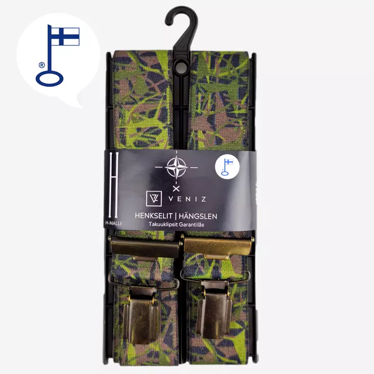 Veniz Klipsihenkselit 36mm Maastokuvio H-malli, 120cm - Vyöt ja Olkaimet - 6438426057072 - 1