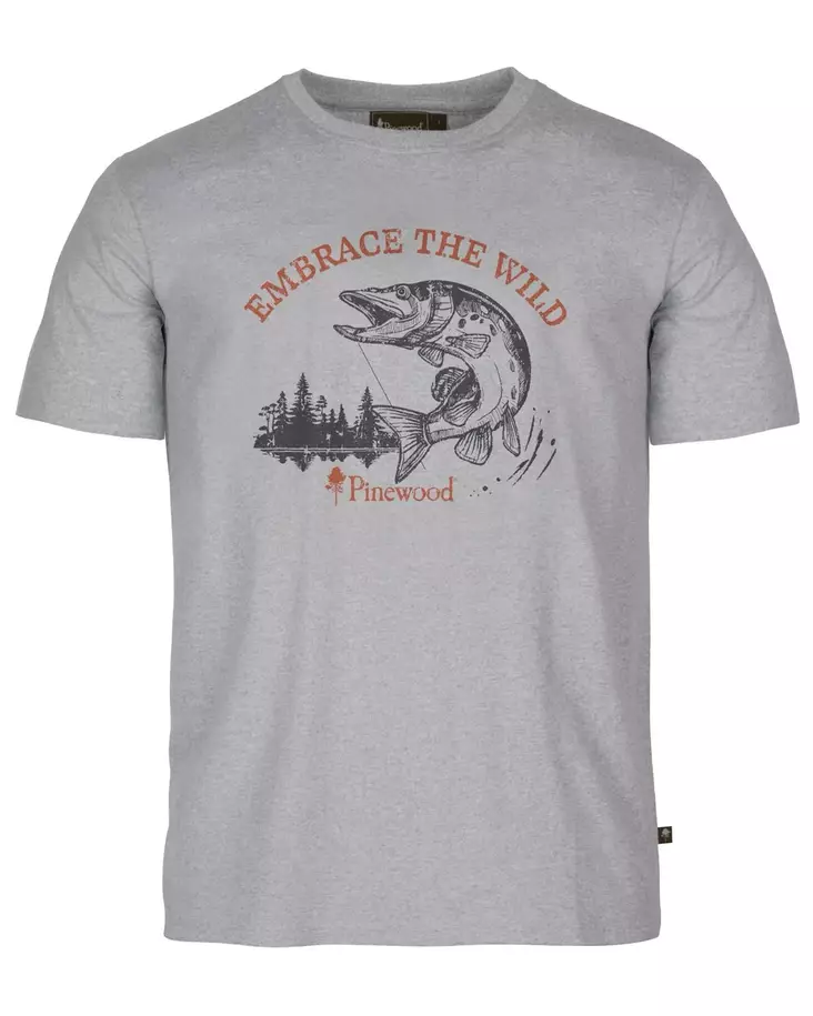 Pinewood Fishing T-paita harmaa - Lyhythihaiset paidat - 7331090487833 - 1