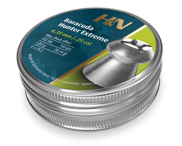 H&N Baracuda Hunter Extreme 6,35mm - Ilma-aseiden Luodit 6,35 mm - 4047058019543 - 2