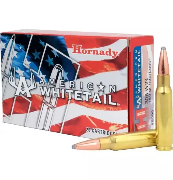 Hornady American Whitetail .308win 9,75g - Kiväärin patruunat - 090255380903 - 1