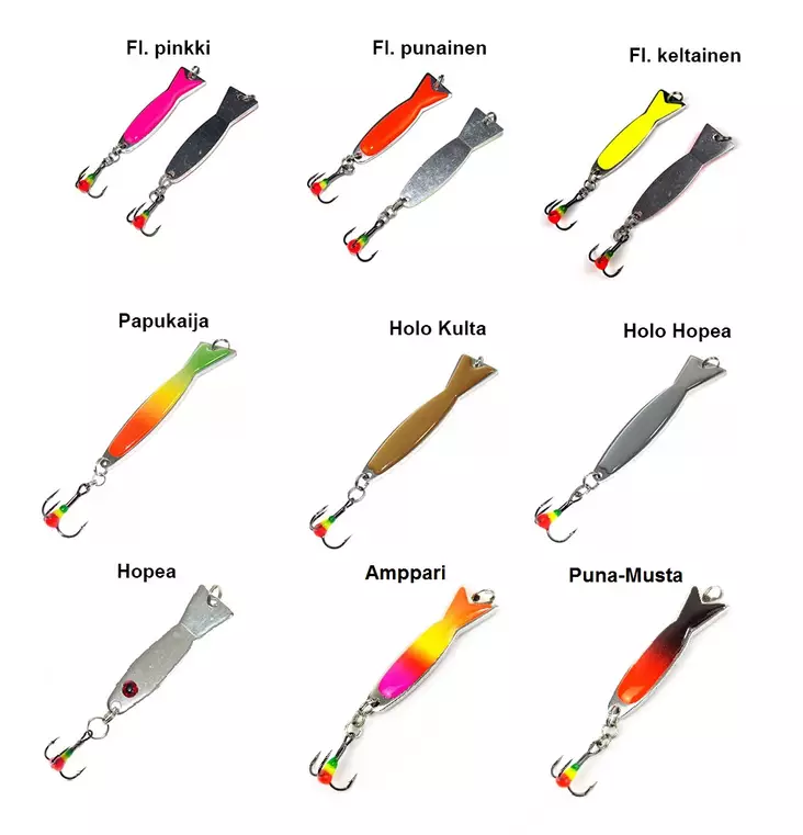 Jasu Pystypilkki kuhalle 6cm 3-haaravärikoukulla - Pystypilkit - 6430030457903 - 4