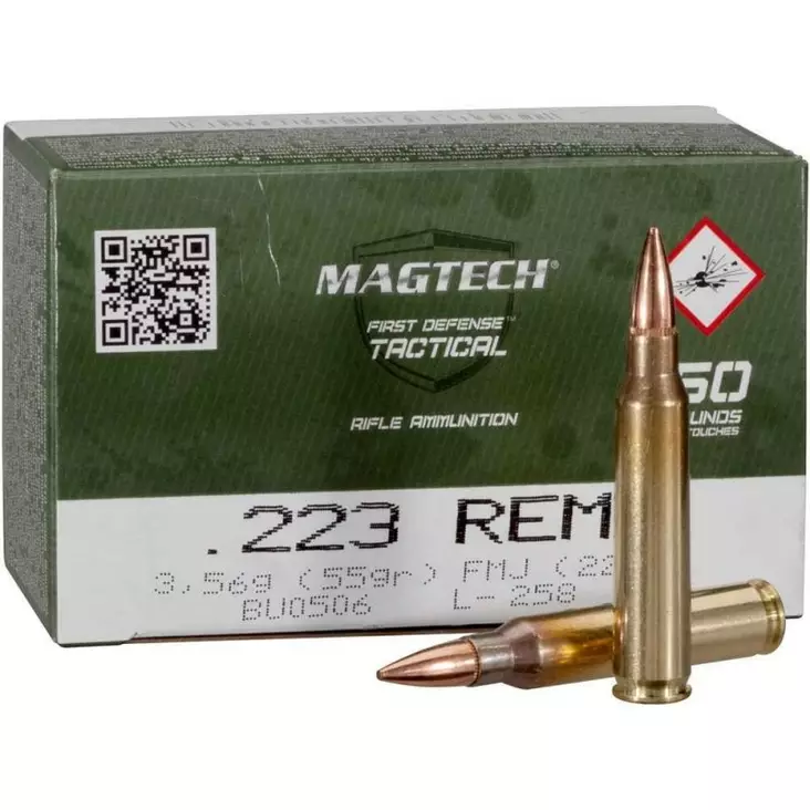 Magtech .223 Rem FMJ 3,56g 223A - Kiväärin patruunat - 7891798018123 - 1