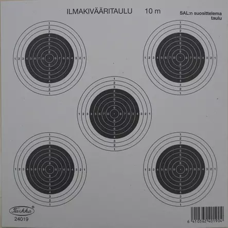 Ilmakivääritaulu No. 19 14x14cm 5 täplää - Maalitaulut - 6410362401904 - 1