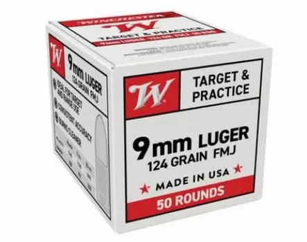 Winchester Super-X Target Practice 9mm Luger - Pistoolin ja revolverin patruunat - 020892234598 - 2