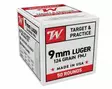 Winchester Super-X Target Practice 9mm Luger - Pistoolin ja revolverin patruunat - 020892234598 - 2