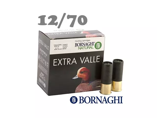 Bornaghi Extra Valle Tung-Steel 33g 12/70 no. 5+3 25kpl - Korvaavat haulikon patruunat - HAU-014 - 1