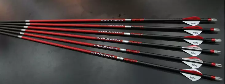 Carbon Express Maxima RED 250 koko nuoli (8.11gpi, 0.417" spine, 0.295" läpimitta) - Taljajousiin - 044734507534 - 1