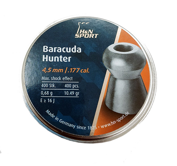 H&N Baracuda Hunter 4,50mm 0,68g - Ilma-aseiden Luodit 4,5 mm - 4047058011684 - 1
