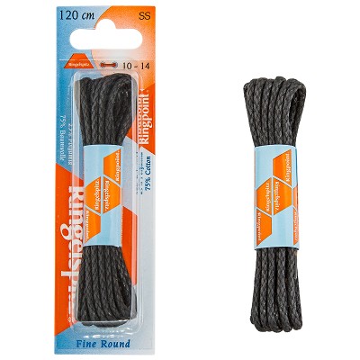 Kengännauhat Ringpoint 120cm (102) Musta ohut vahapintainen - Kengännauhat - 4003269712024 - 1