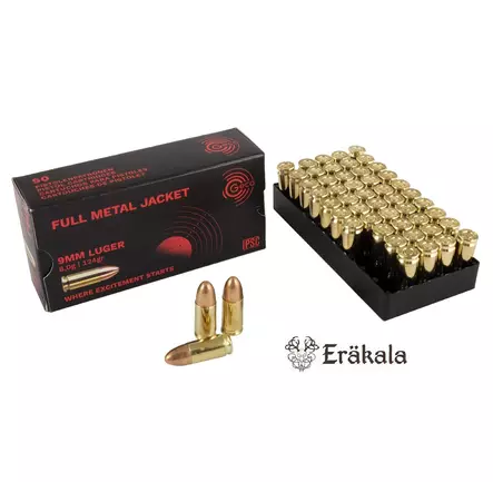 Geco 9mm Luger FMJ 8g pistoolipatruuna - Pistoolin ja revolverin patruunat - 4000294186295 - 4
