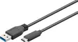 Goobay USB A-uros/USB C-uros 3.0 1m - Puhelin- ja tablettitarvikkeet - 4040849678905 - 1