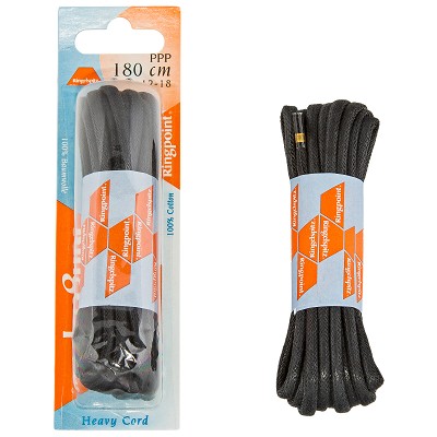 Kengännauhat Ringpoint 180cm (102) Musta paksu vahapintainen - Kengännauhat - 4003269728025 - 1