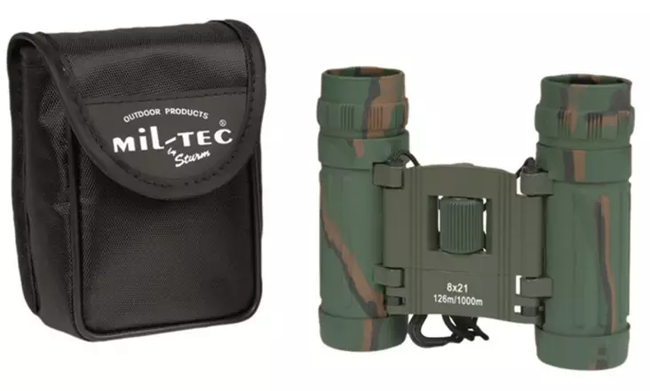 Mil-Tec Katselukiikarit, 8x21 camo - Katselukiikarit - 4046872185205 - 1