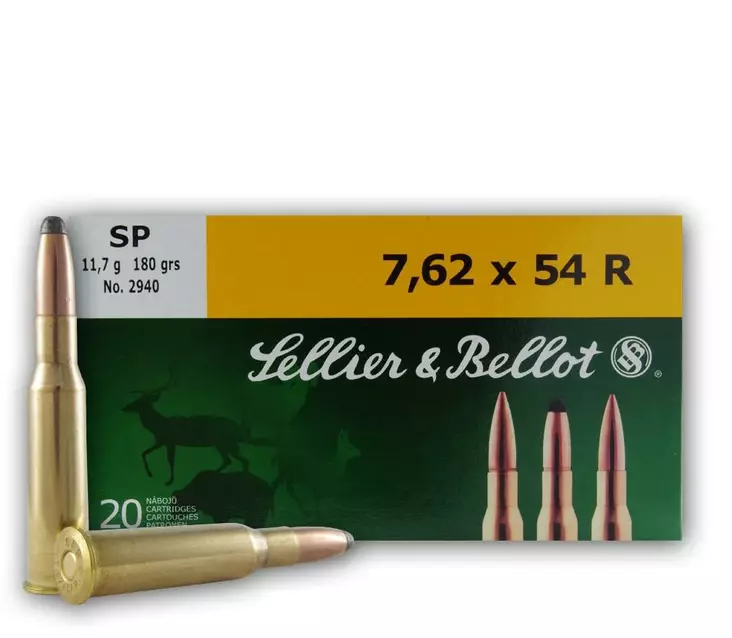 Sellier&Bellot SP 7,62x54R 11,7g 180gr - Kiväärin patruunat - 8590690332465 - 1