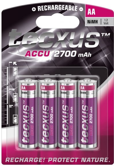 Tecxus Accu akkuparisto AA 2700mAh - Akkuparistot - 4250145140635 - 1