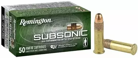 Remington Subsonic HP 2,6g .22LR patruuna - Pienoiskiväärin patruunat - 047700000206 - 2