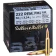 Sellier&Bellot .222 Rem FMJ 3,24g 50gr - Kiväärin patruunat - 8590690335626 - 2